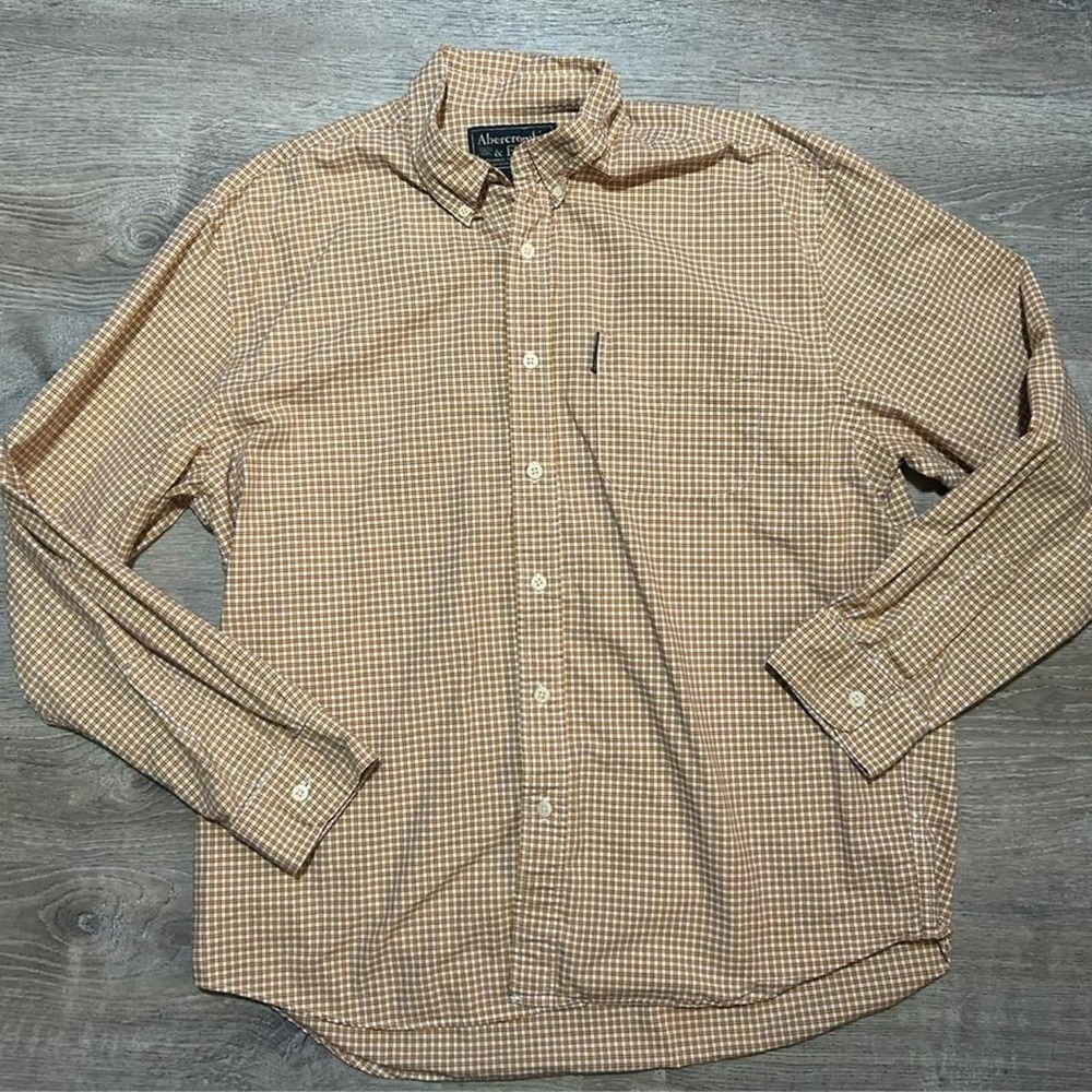 Abercrombie Fitch Plaid Button Up Long Sleeve Shirt Mens L China Y2k